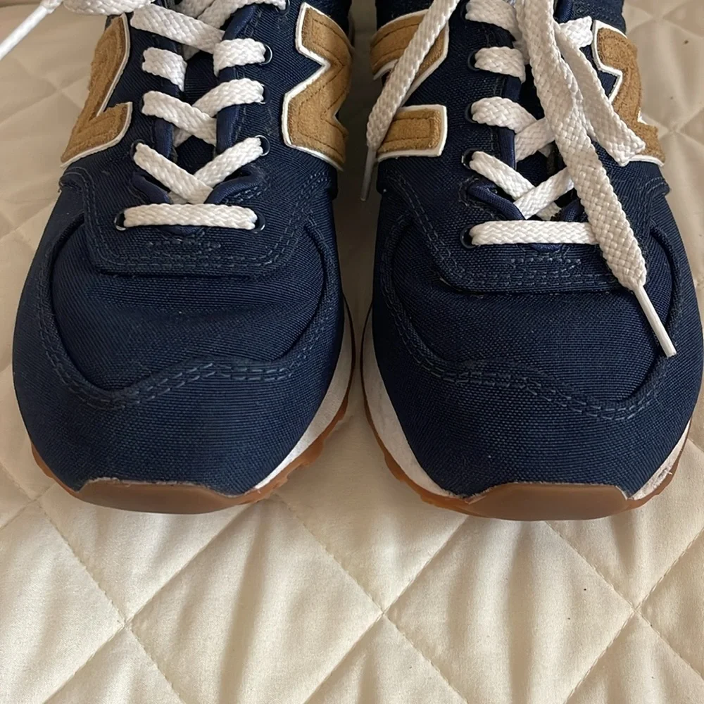 New Balance Navy and Tan Athletic Shoes - Picture 5 of 6